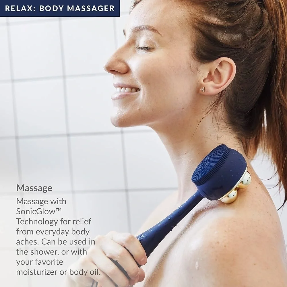 PMD Clean Body Smart Body Cleansing Device with Silicone Brush Three Attachments